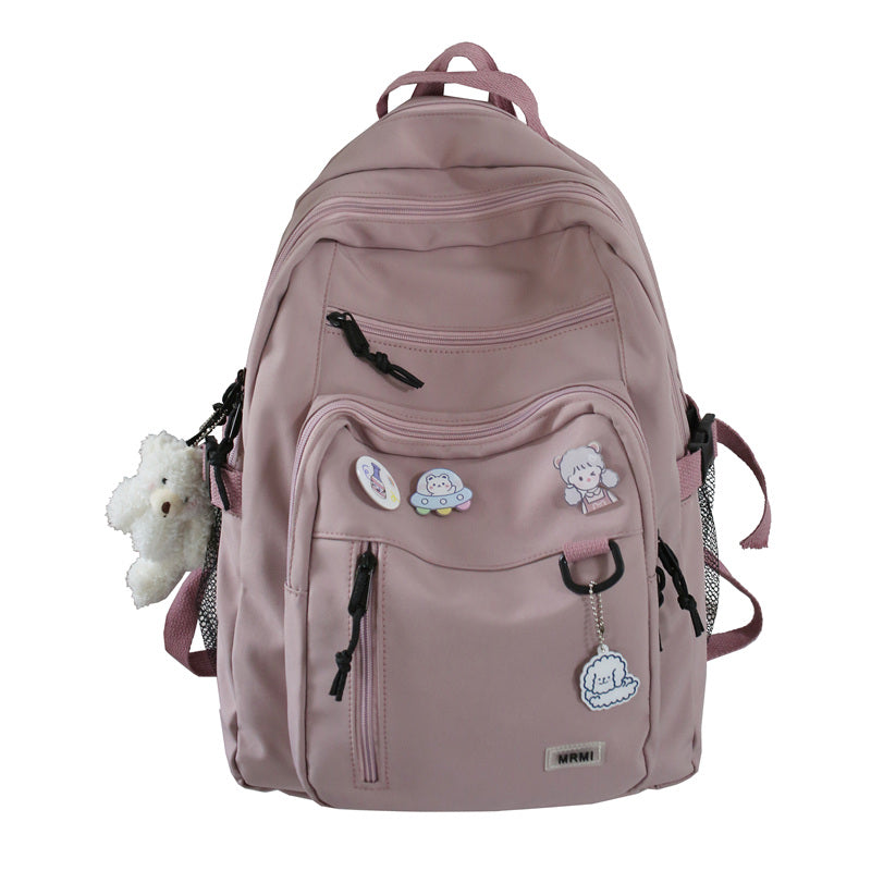 Girls High Capacity Multi-pocket School Bag