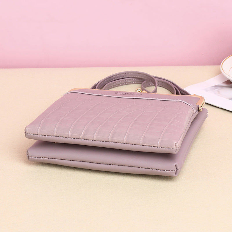 Womens Alligator Pattern Crossbody Phone Bag